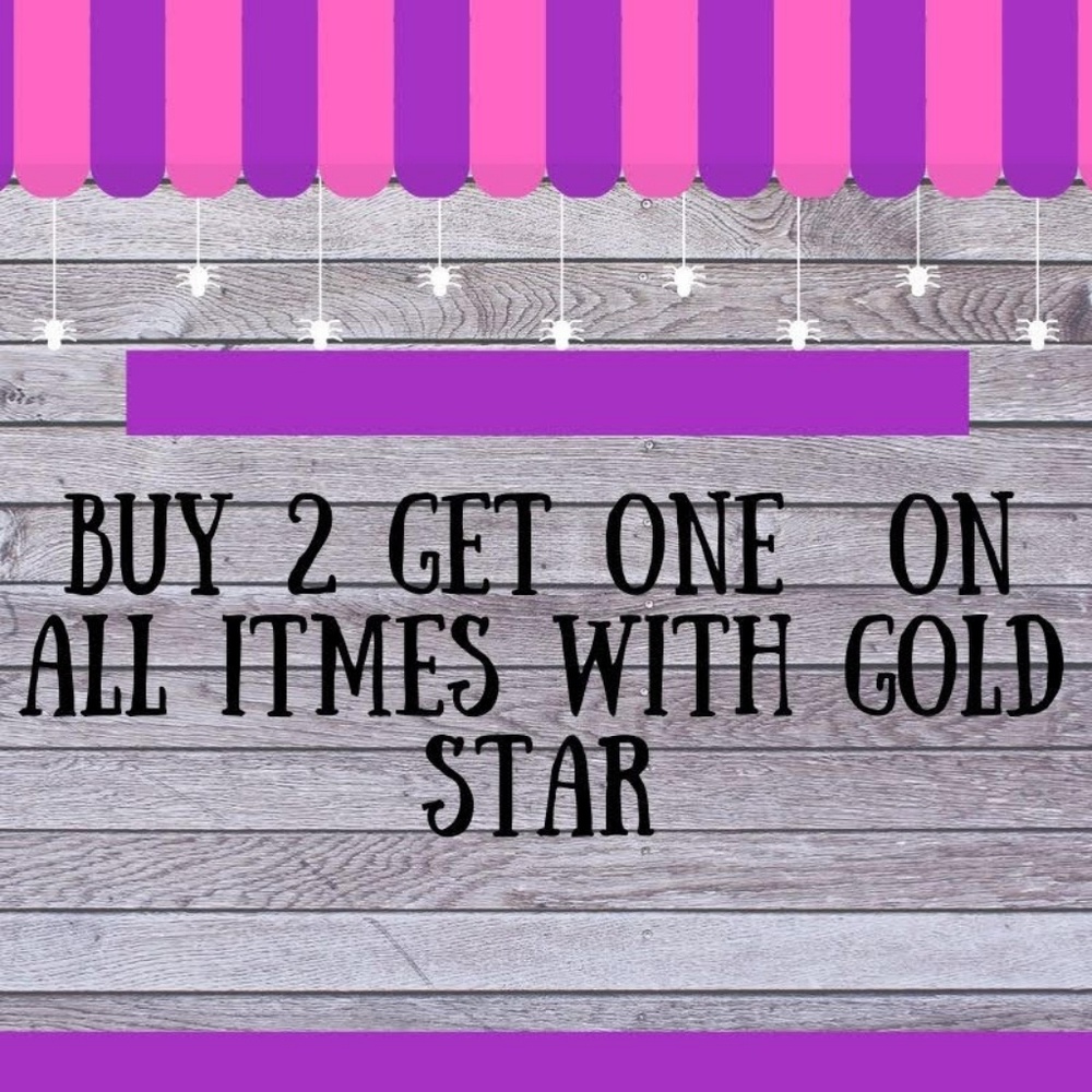 All gold 🌟🌟items buy 2 get ONE free